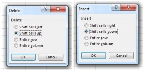 Insert/Delete cell(s)/row(s)/column(s) dialog boxes