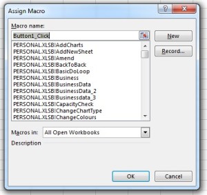 Window to assign a macro to a button