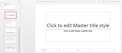 Basic slide master view