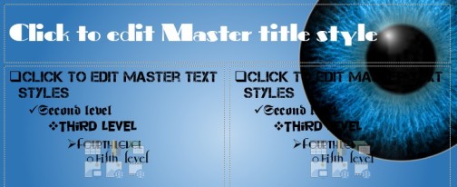 Formatting applied to one of the layouts from the Master Master slide 