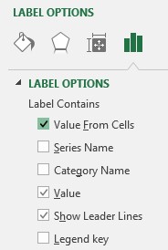 Custom label option in Excel 2013